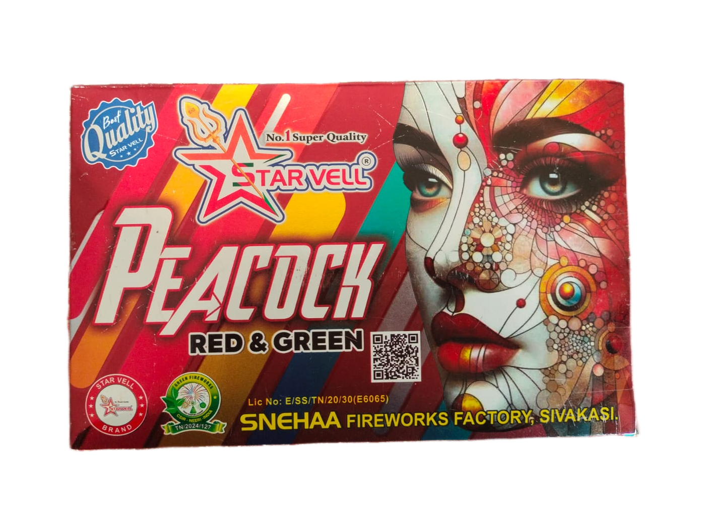 PEACOCK RED AND GREEN